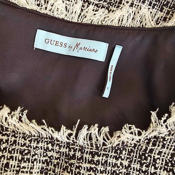 GUESS by Marciano Audrea Retro 60s Tweed Tunic Dress Size S - Picture 8 of 8